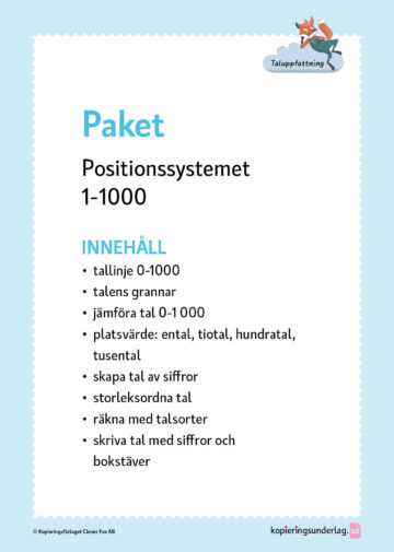 Paket positionssystemet -1000